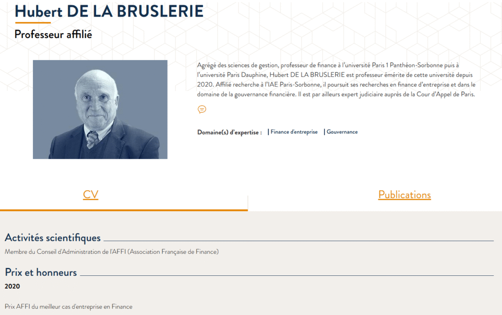 bio hubert de la bruslerie